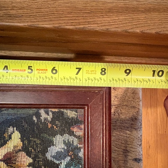 Vintage Wooden Jewelry Box with Floral Tapestry - Picture 9 of 12